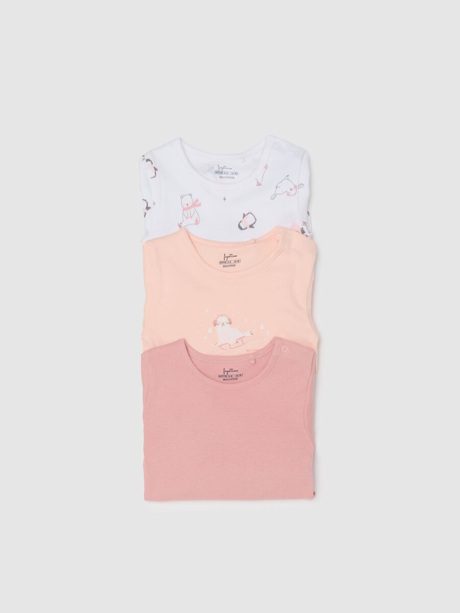 Multicoloured newborn long-sleeve cotton bodysuit set_3