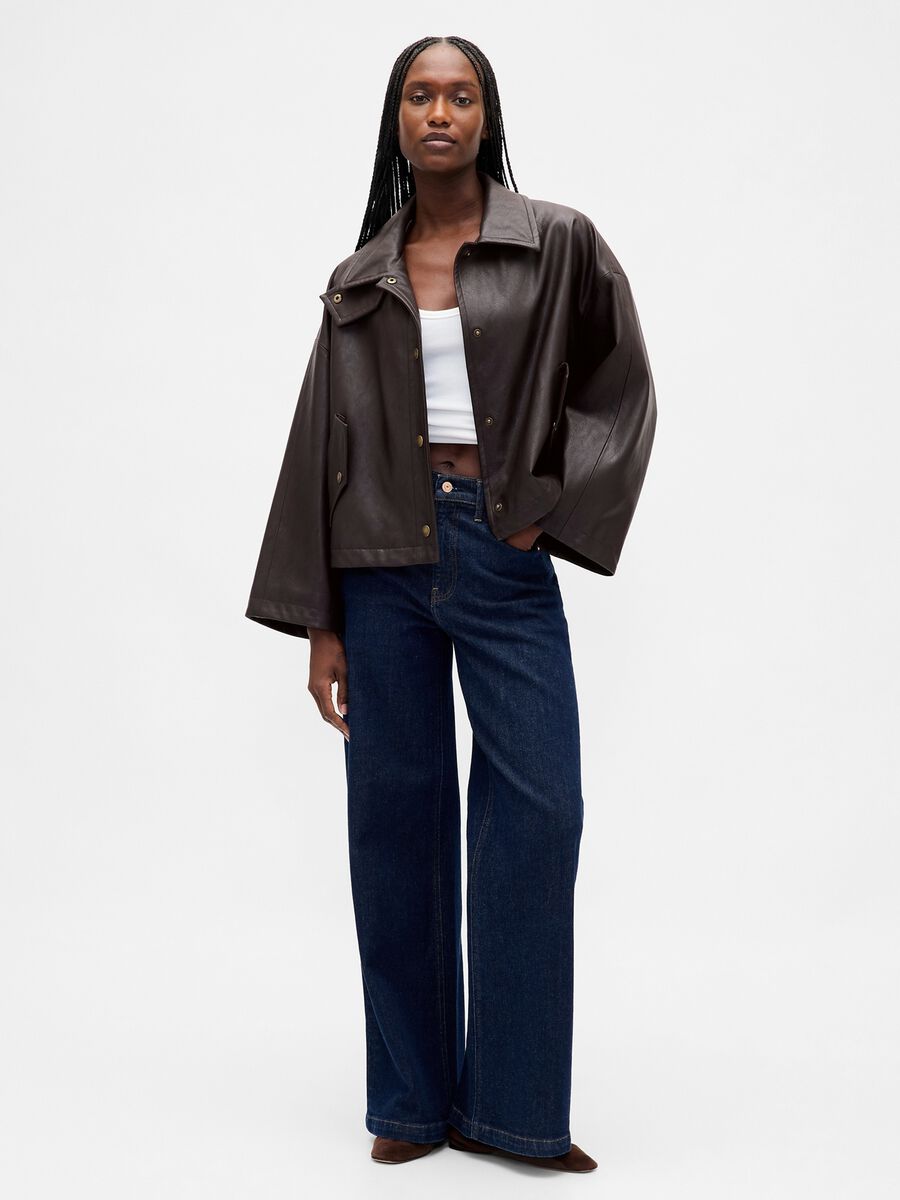 Brown Faux Leather Jacket_2