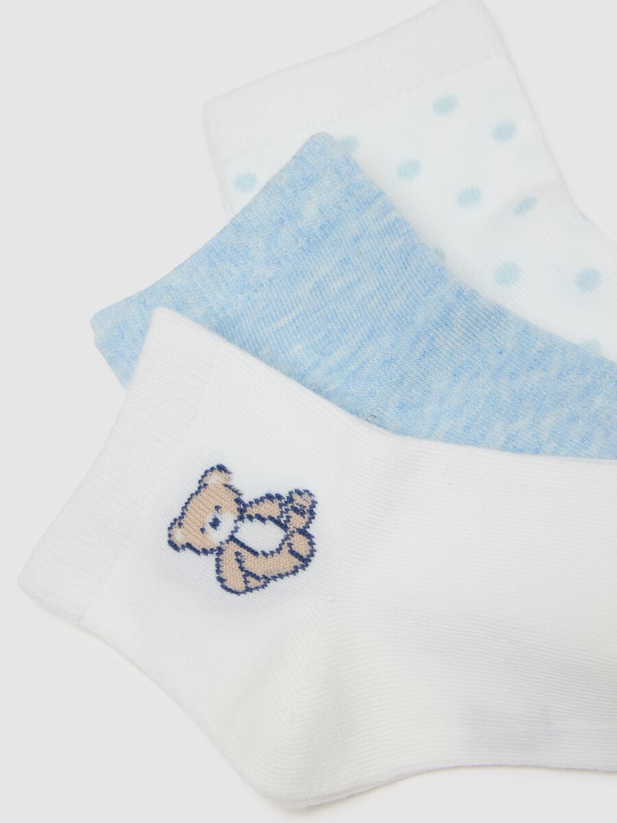 Multipack of short, colourful cotton blend socks for girls_2