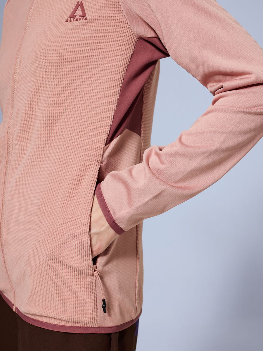 Full Zip Waffle Fleece Hoodie ALTAVIA WITH DEBORAH COMPAGNONI_2