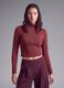 Red cropped stretch top with high neck, Easy Dry fabric &ndash; ALTAVIA STUDIO_0