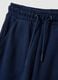 Blue pure cotton regular fit trousers for children_2