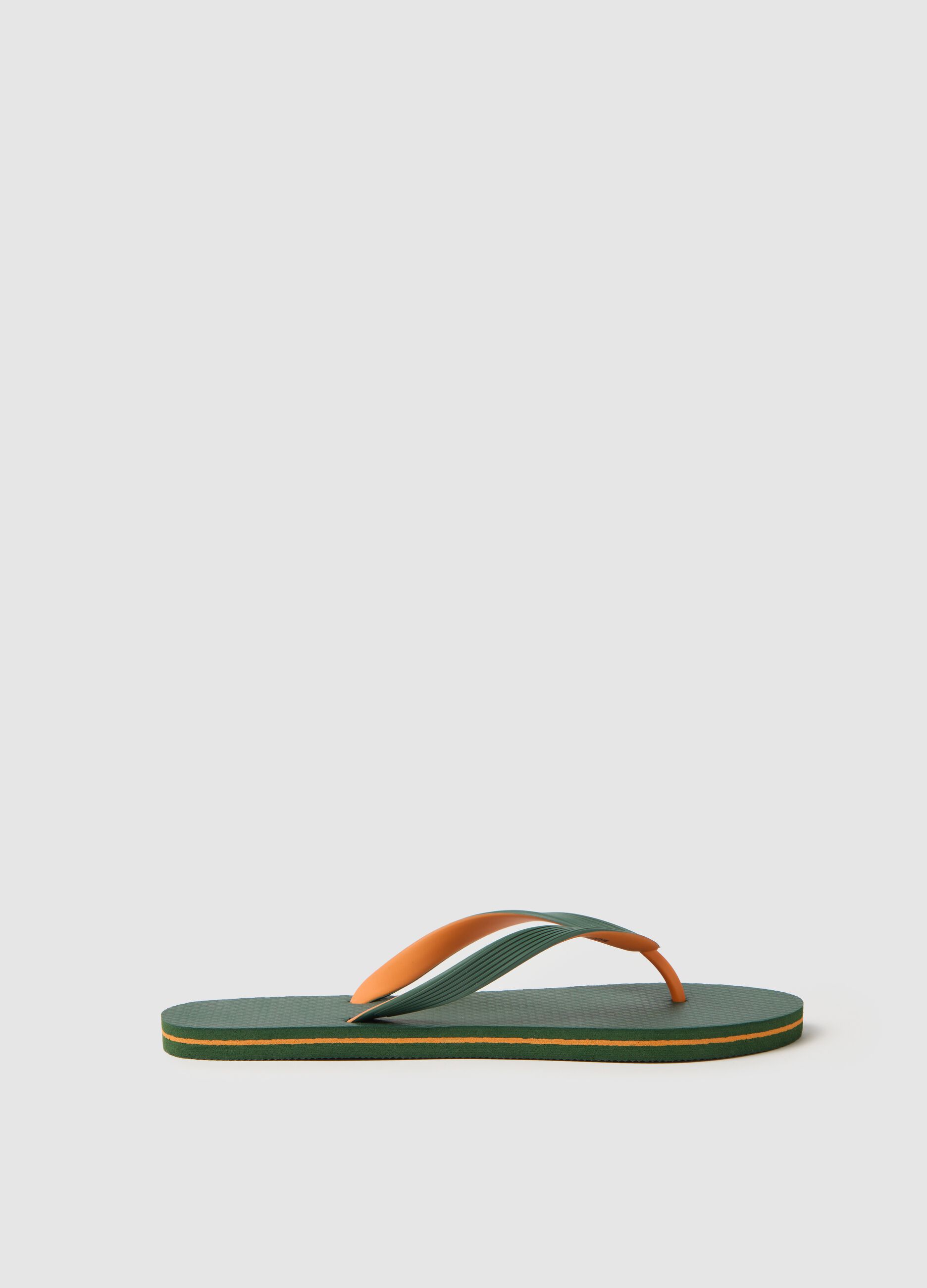 Men's Multicolour Flip Flops with Coloured Soles and Straps