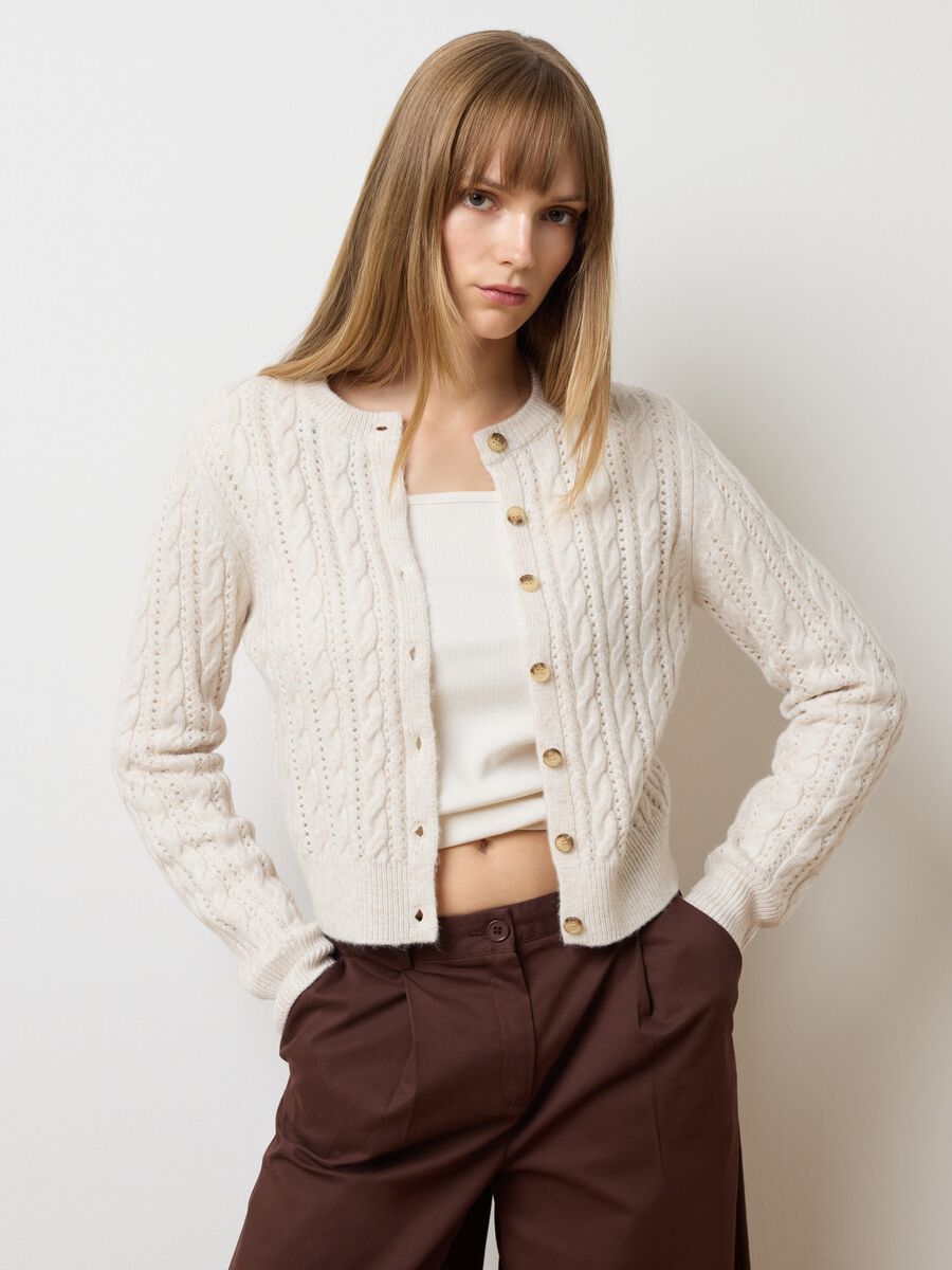 Cardigan beige regular fit_0