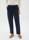 Blue Stretch Cotton Trousers Regular Fit_1