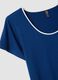 Blue Regular Fit Stretch Viscose Blend Pyjama Top_5