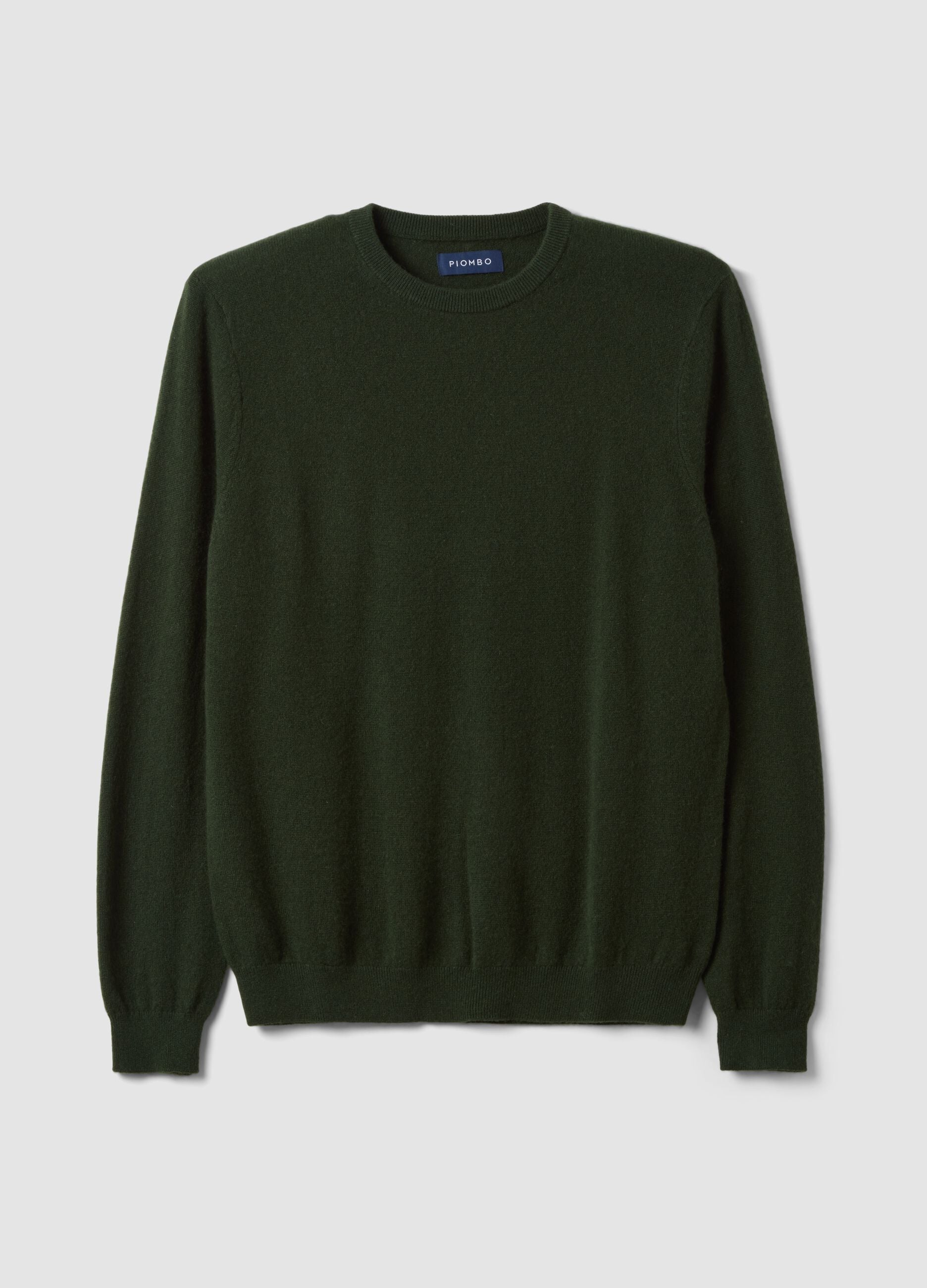 Green pure cashmere regular-fit jumper