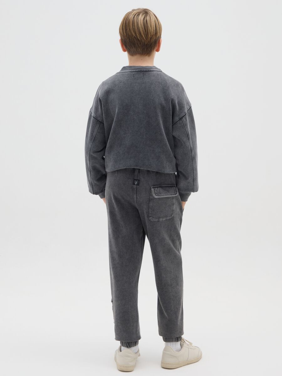 Boys' grey pure cotton joggers_1