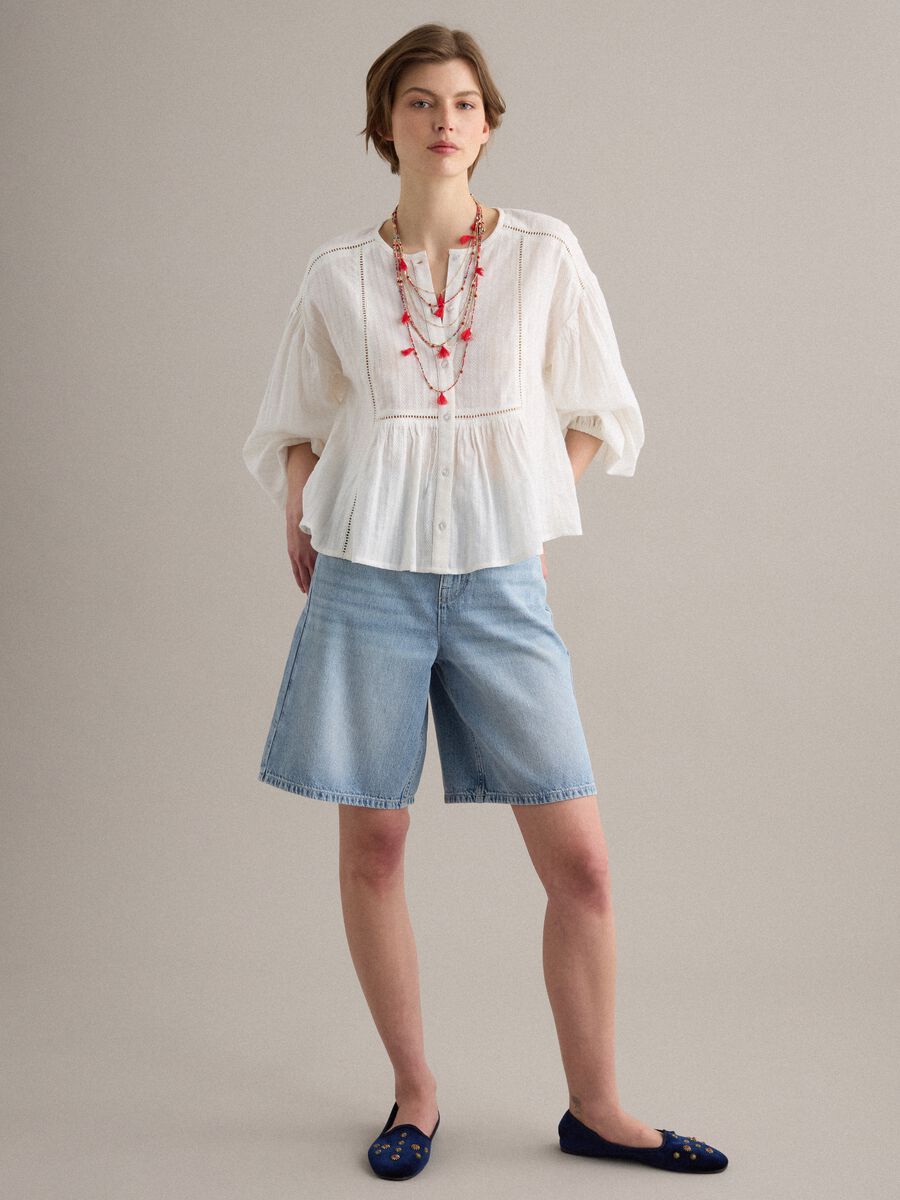 Multicolour necklace with red tassels_1