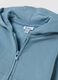 Blue children's sweatshirt in pure cotton, regular fit with hood and zip_2