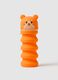 Orange silicone bear-shaped pencil holder for girls_1
