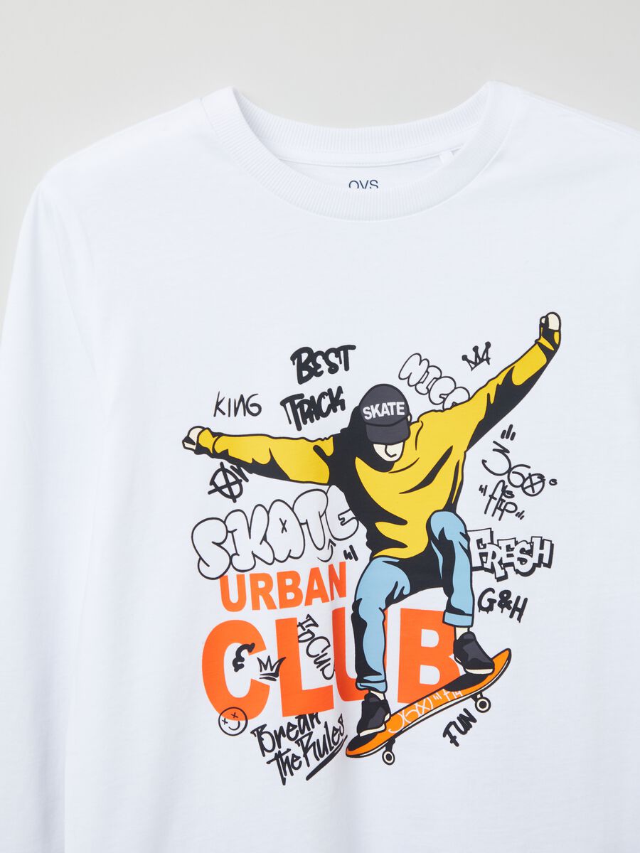 T-shirt a maniche lunghe con stampa_2