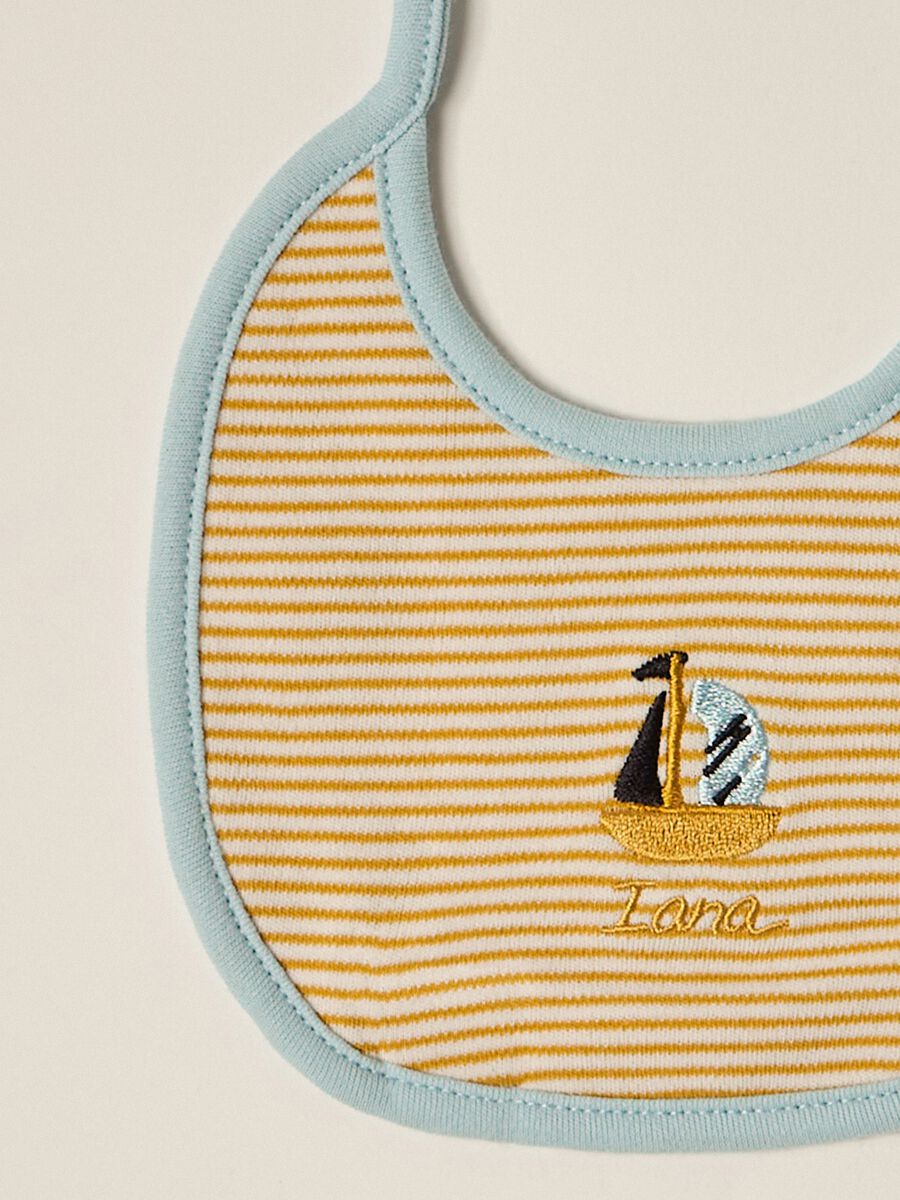 IANA newborn boy two-pack bibs in 100% cotton_1