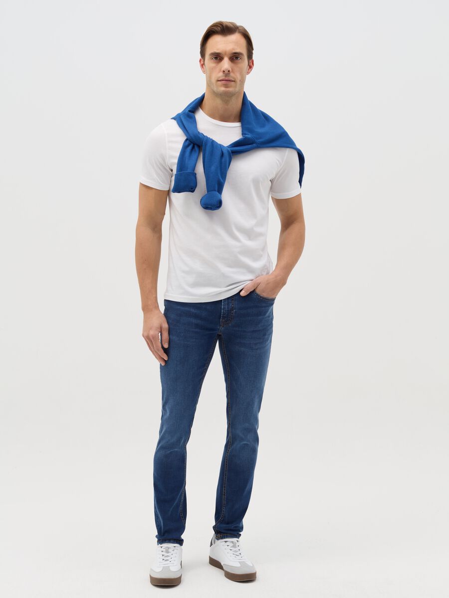 Skinny-fit jeans with acid wash_0