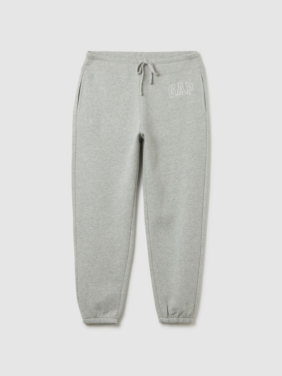 Cotton joggers with logo embroidery_0
