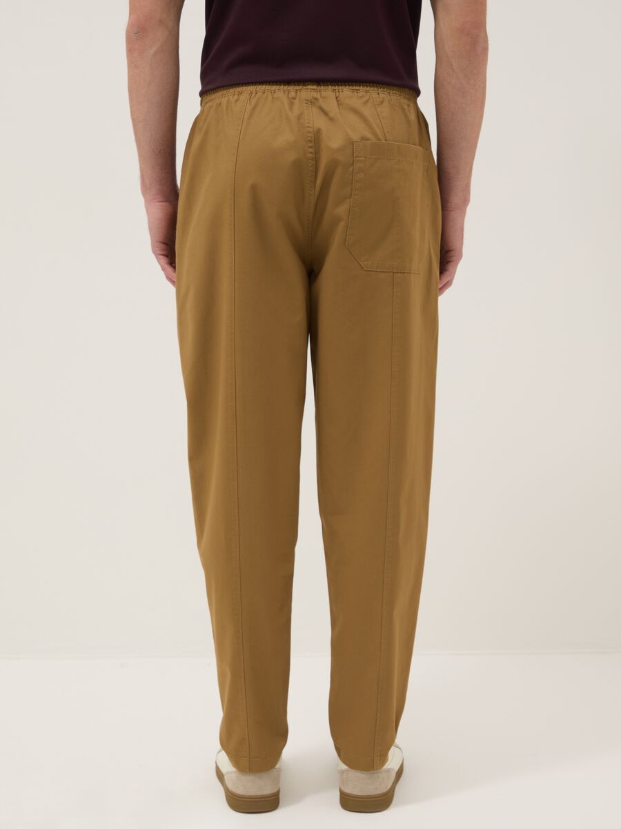 Slim fit brown cotton chinos_2