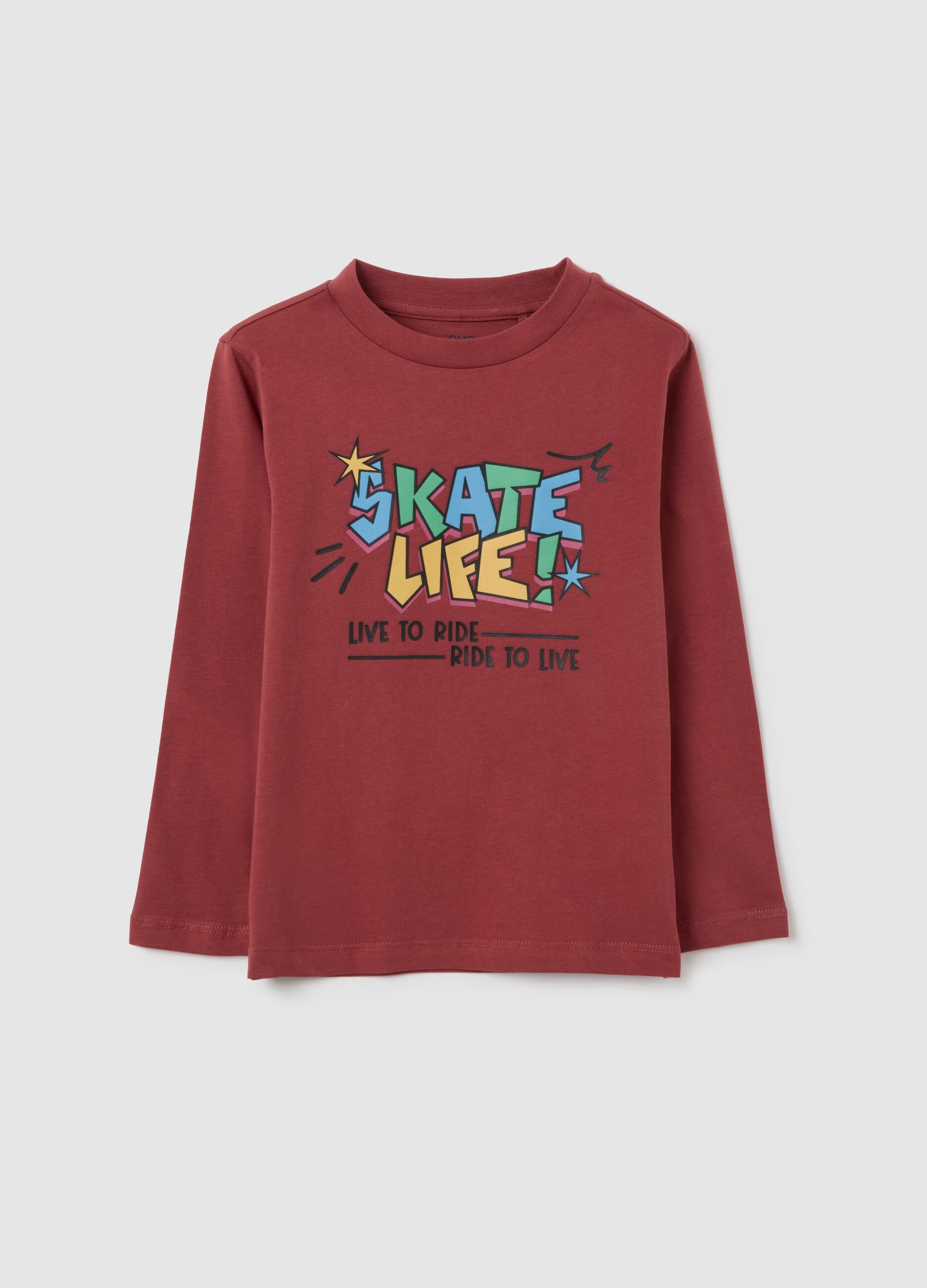 Kids' pure cotton red t-shirt