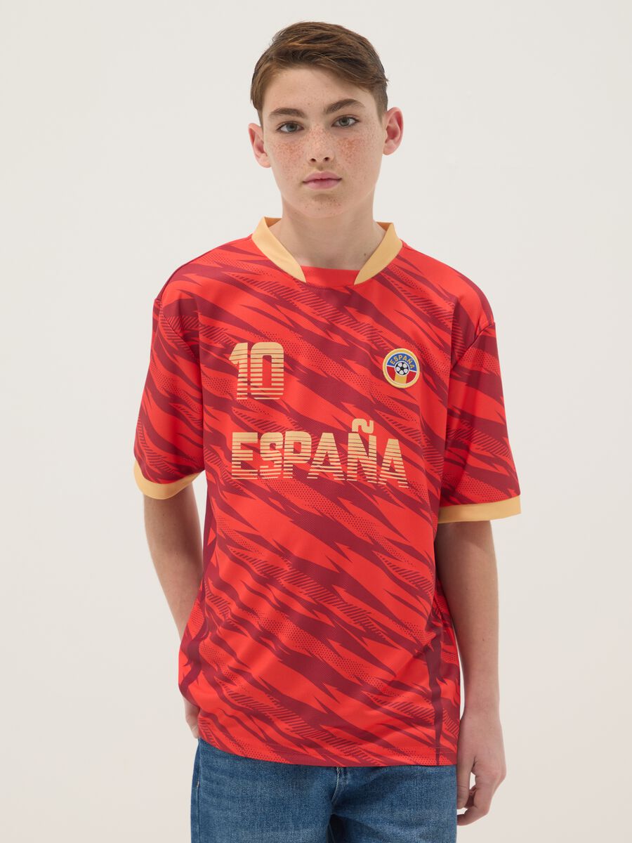Kids&rsquo; Red Spain Short-Sleeve T-shirt &ndash; Oversized Fit_0