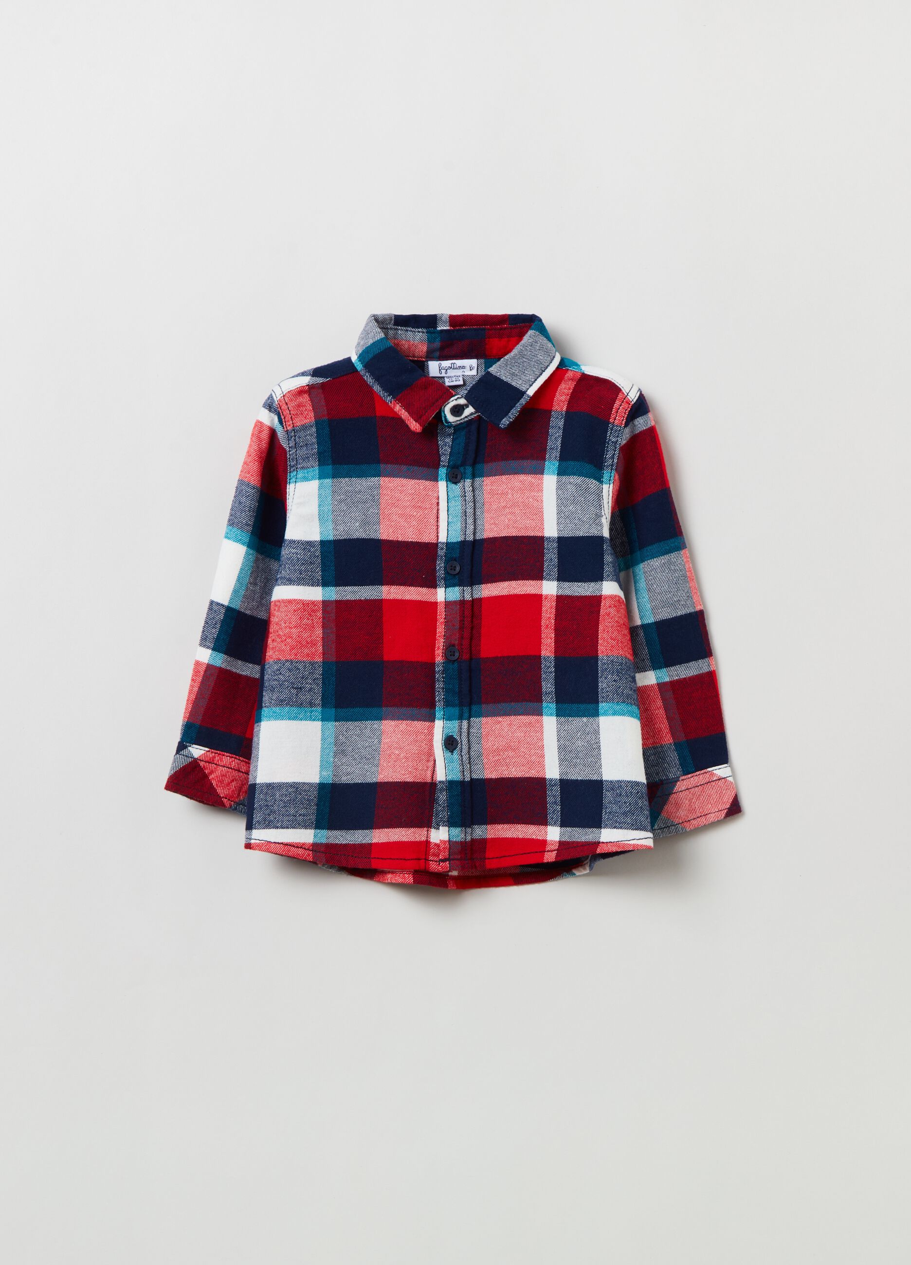 Camicia in flanella fantasia check_0