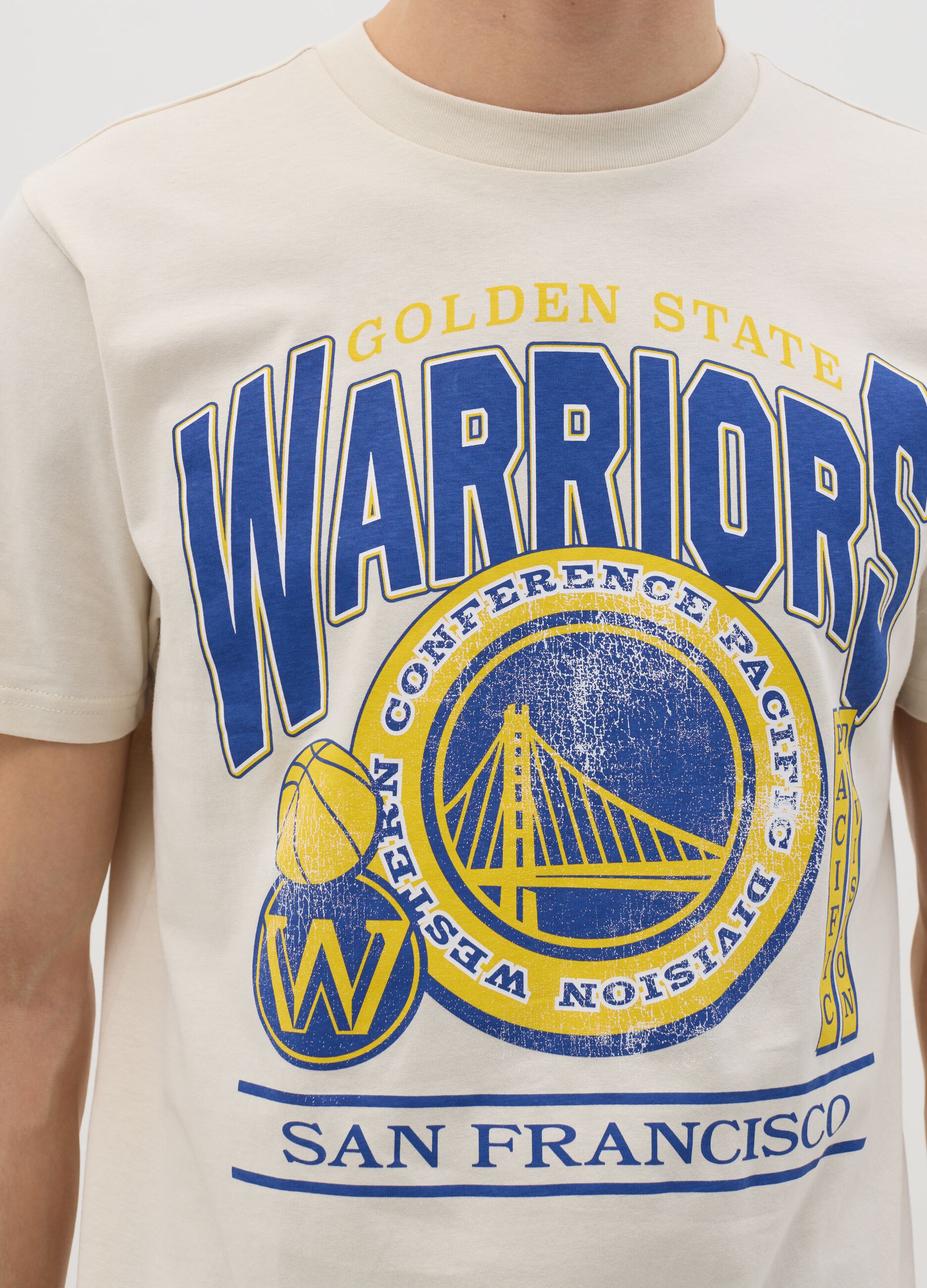 Beige NBA Golden State Warriors T-shirt