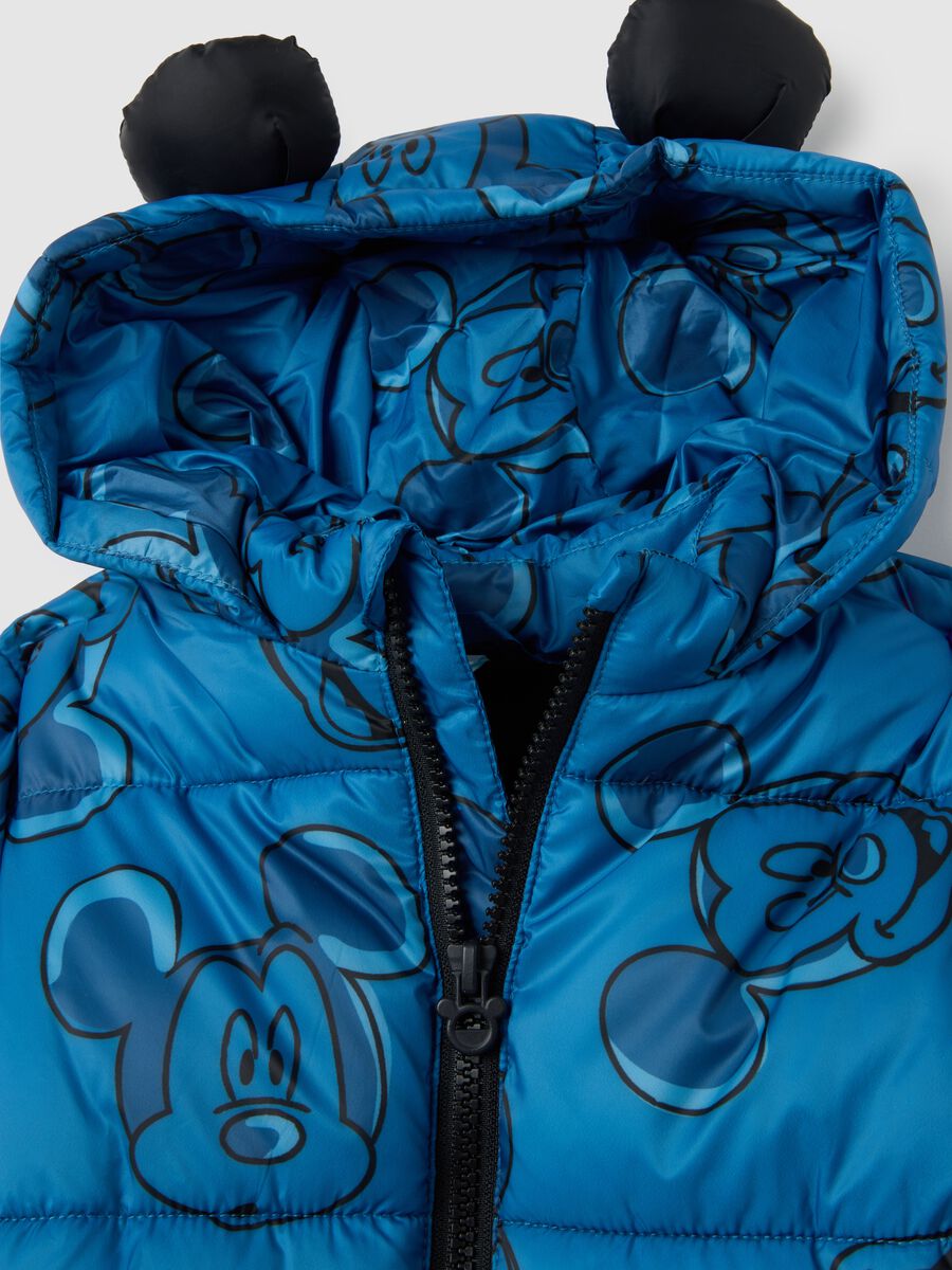 Children's blue mixed regular fit jacket with hood_2