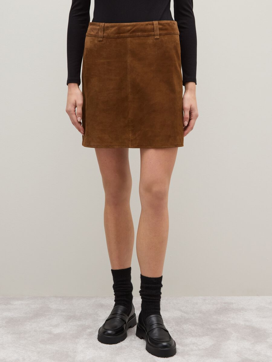 Genuine Suede Mini Skirt_1