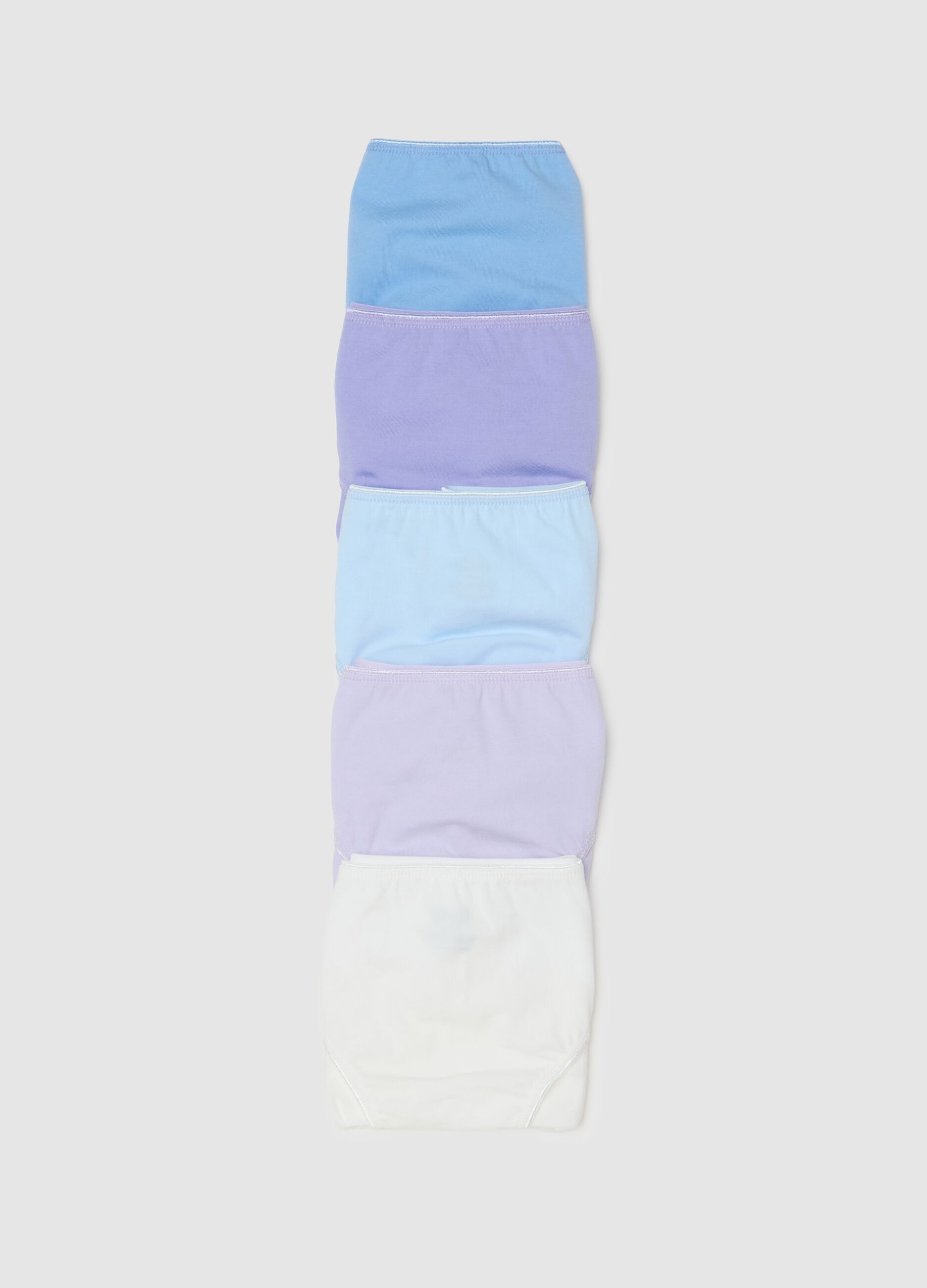 Girls' Multicolour Pure Cotton Brief Set