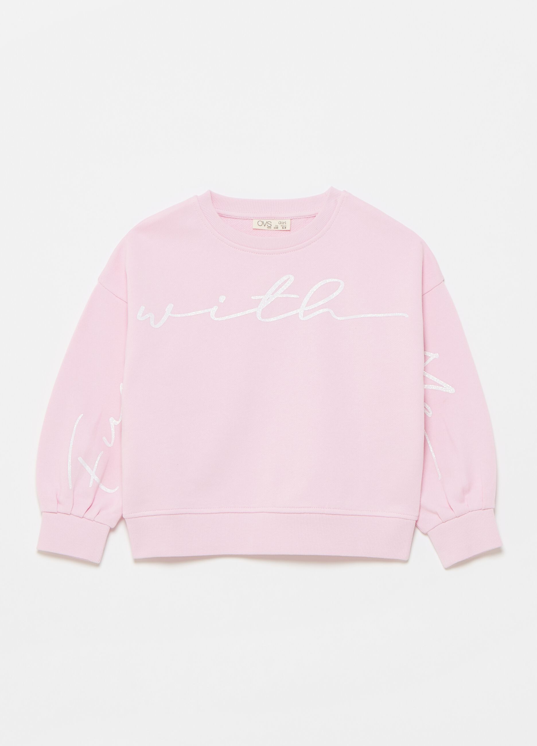 100% cotton sweatshirt with printed lettering