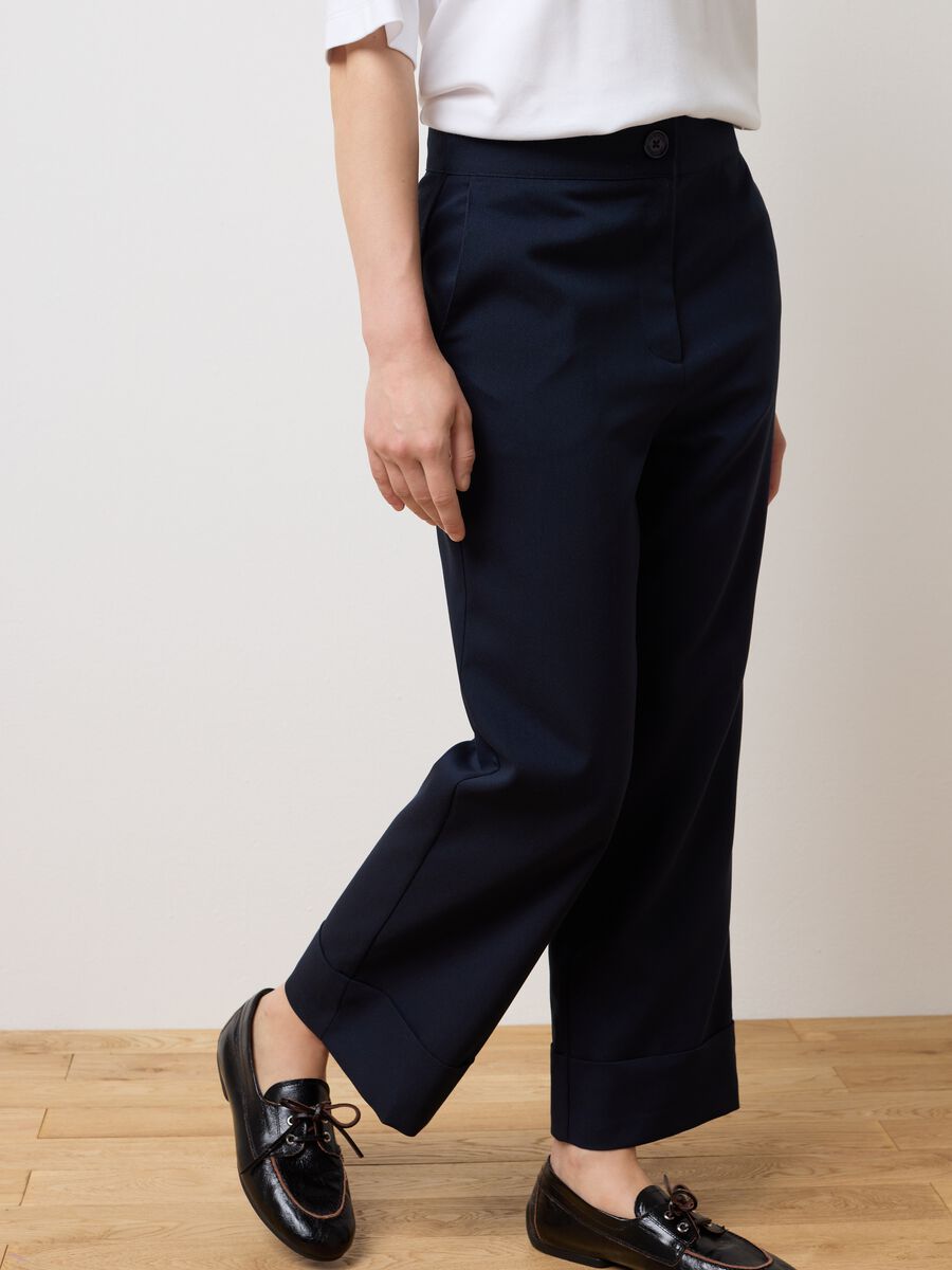 Blue blend regular fit trousers_3