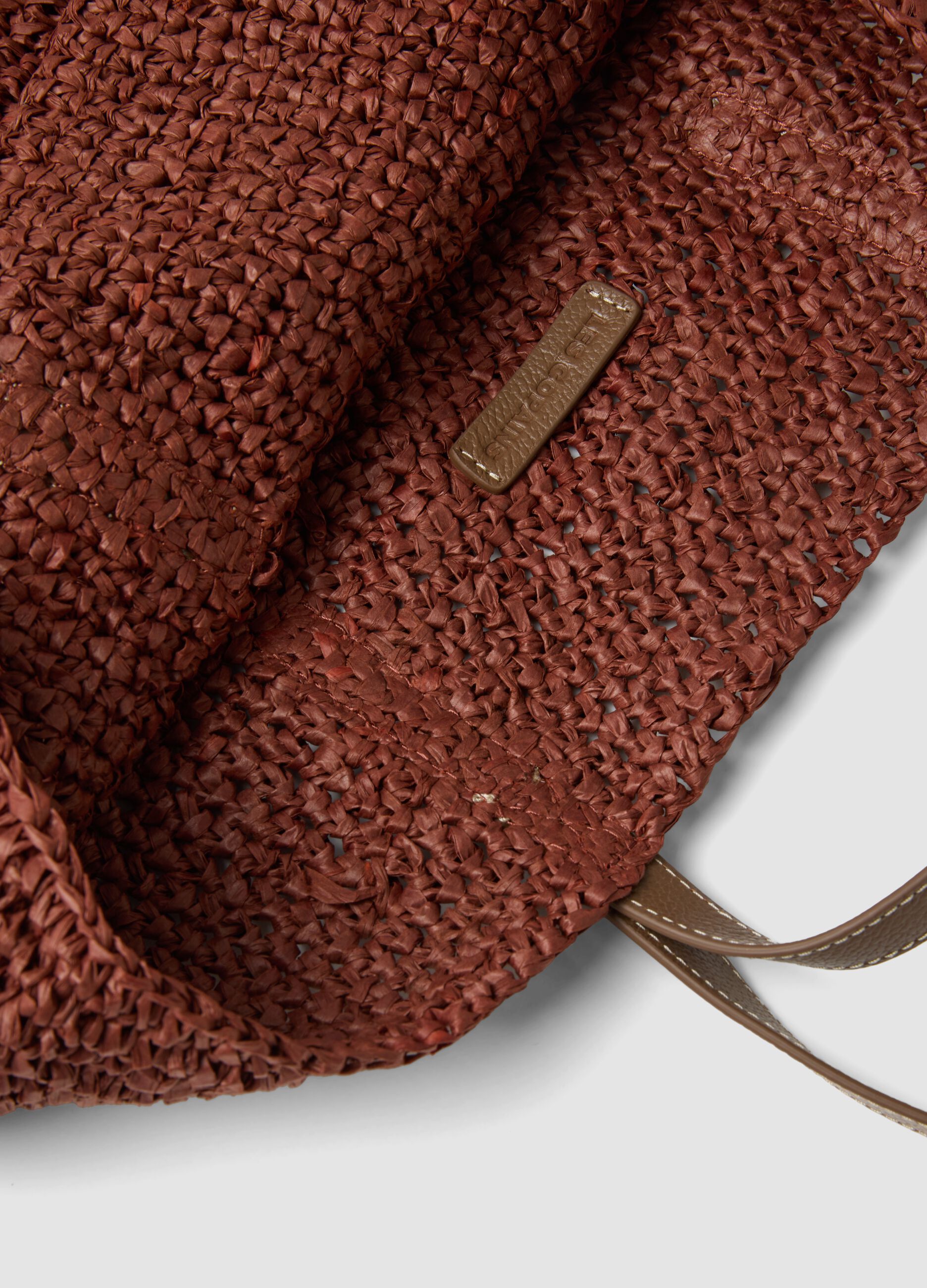 Borsa shopper in puro tessuto carta marrone