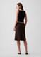 Brown midi skirt in pure viscose with animal print_1