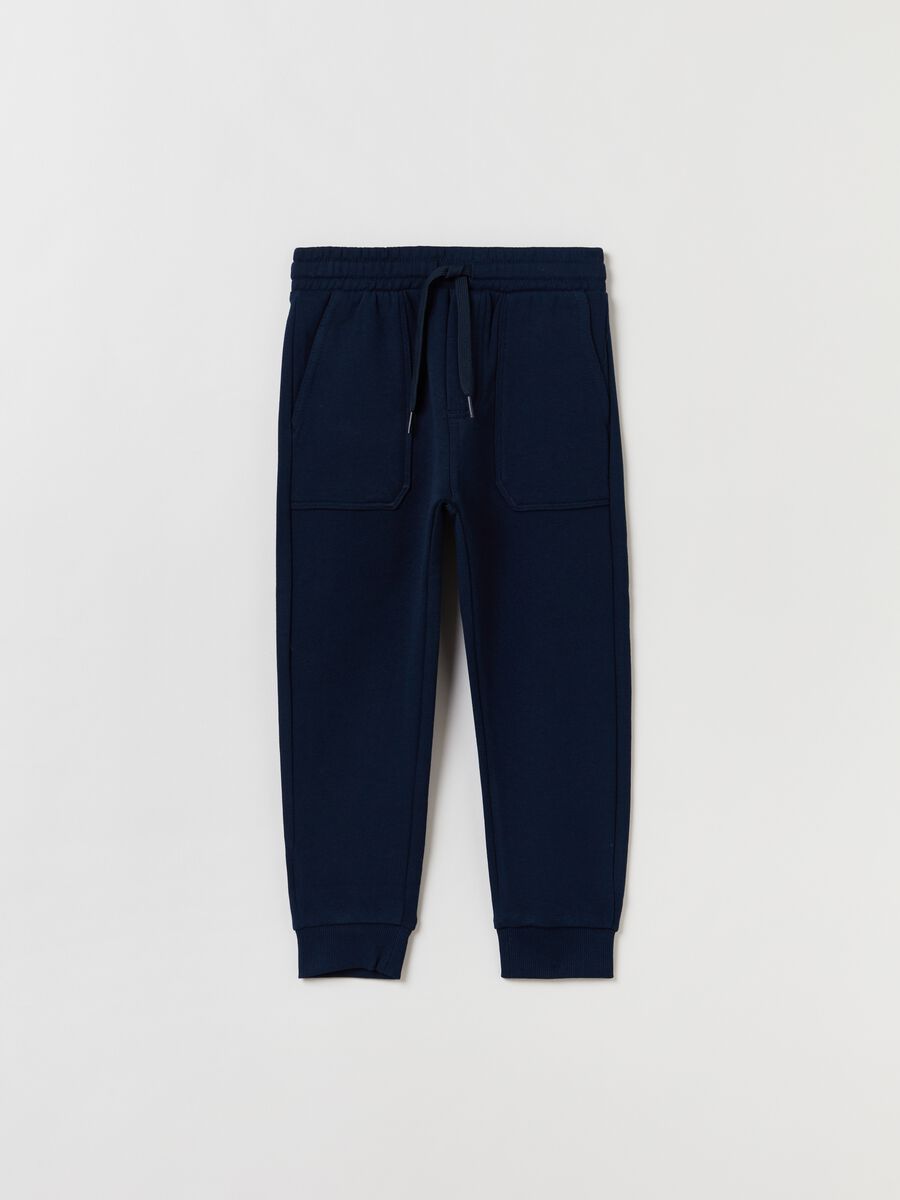 Joggers in felpa con coulisse_0