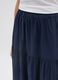 Blue Pure Cotton Tiered Long Skirt_3