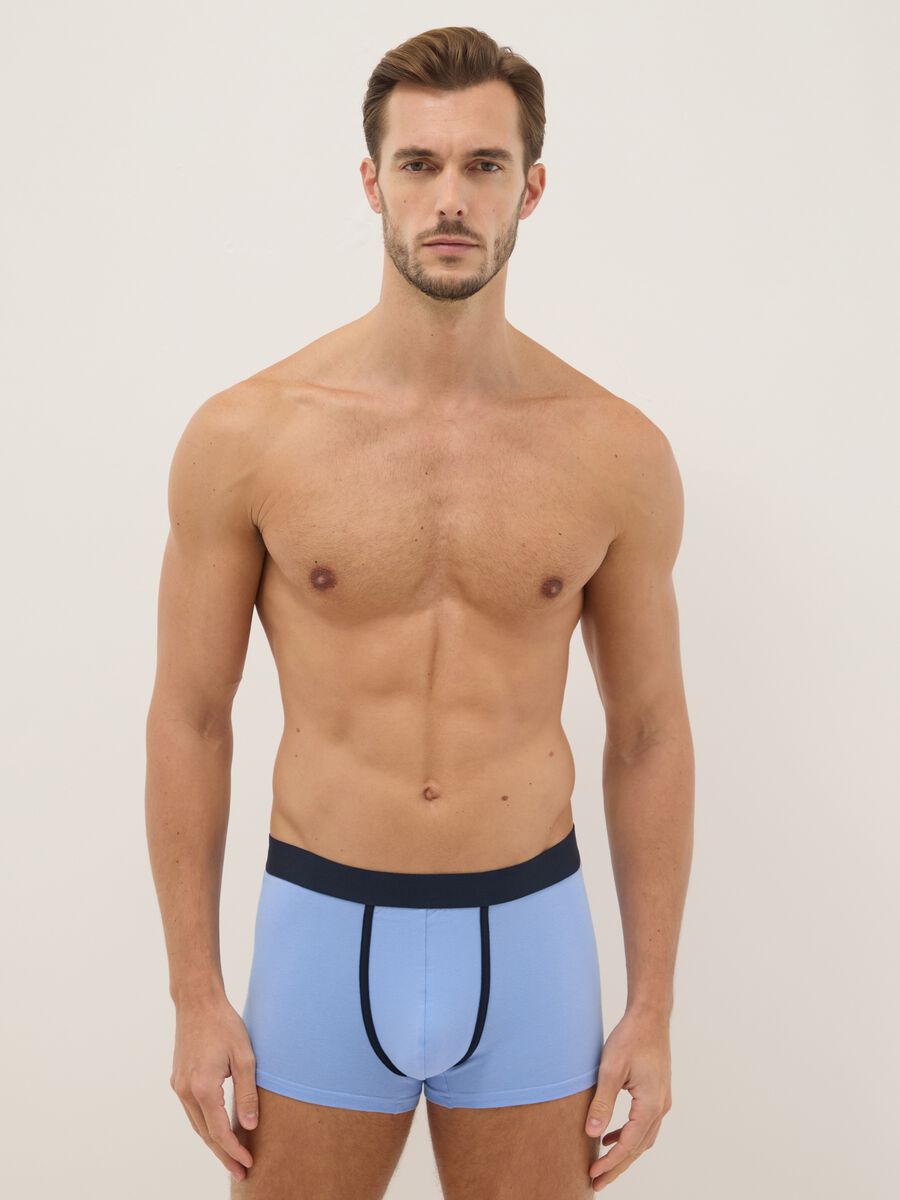 Triple pack of multicolour stretch cotton regular fit boxer shorts_0