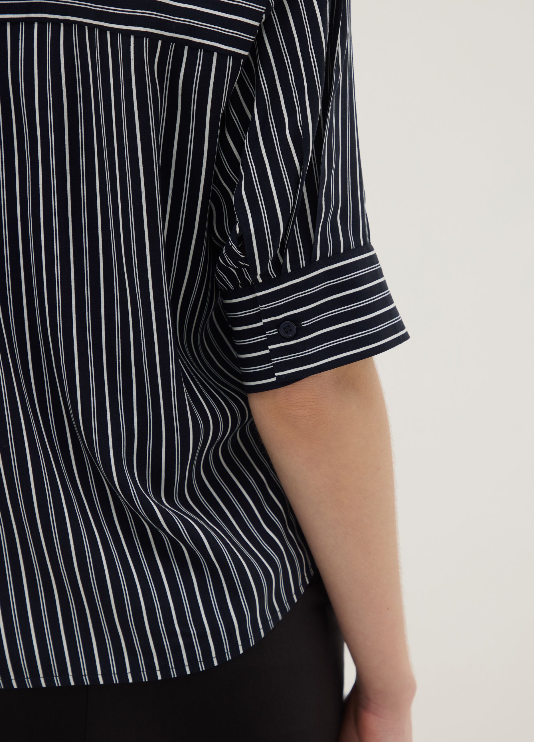 Regular Fit Multi-Colour Striped Pure Viscose Shirt
