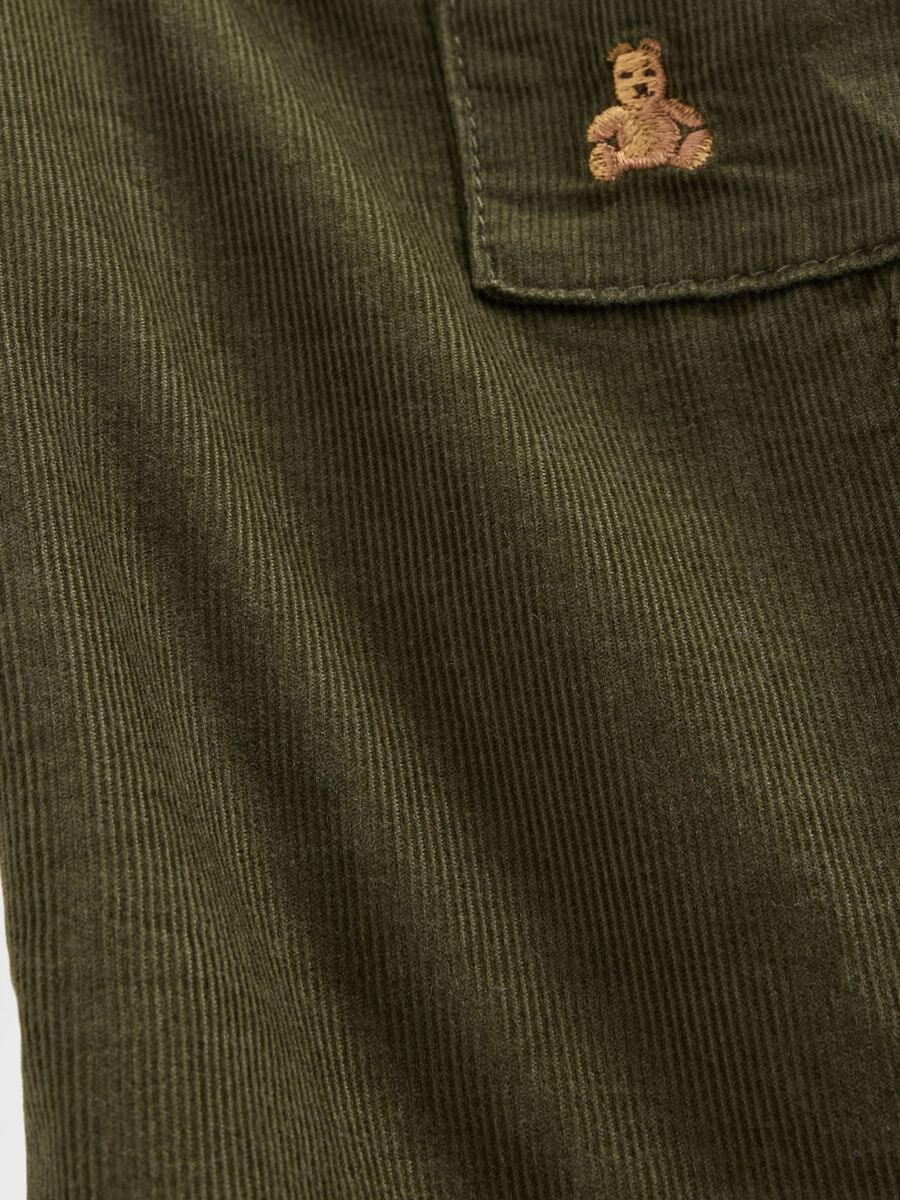 Green Cotton Cargo Trousers_2