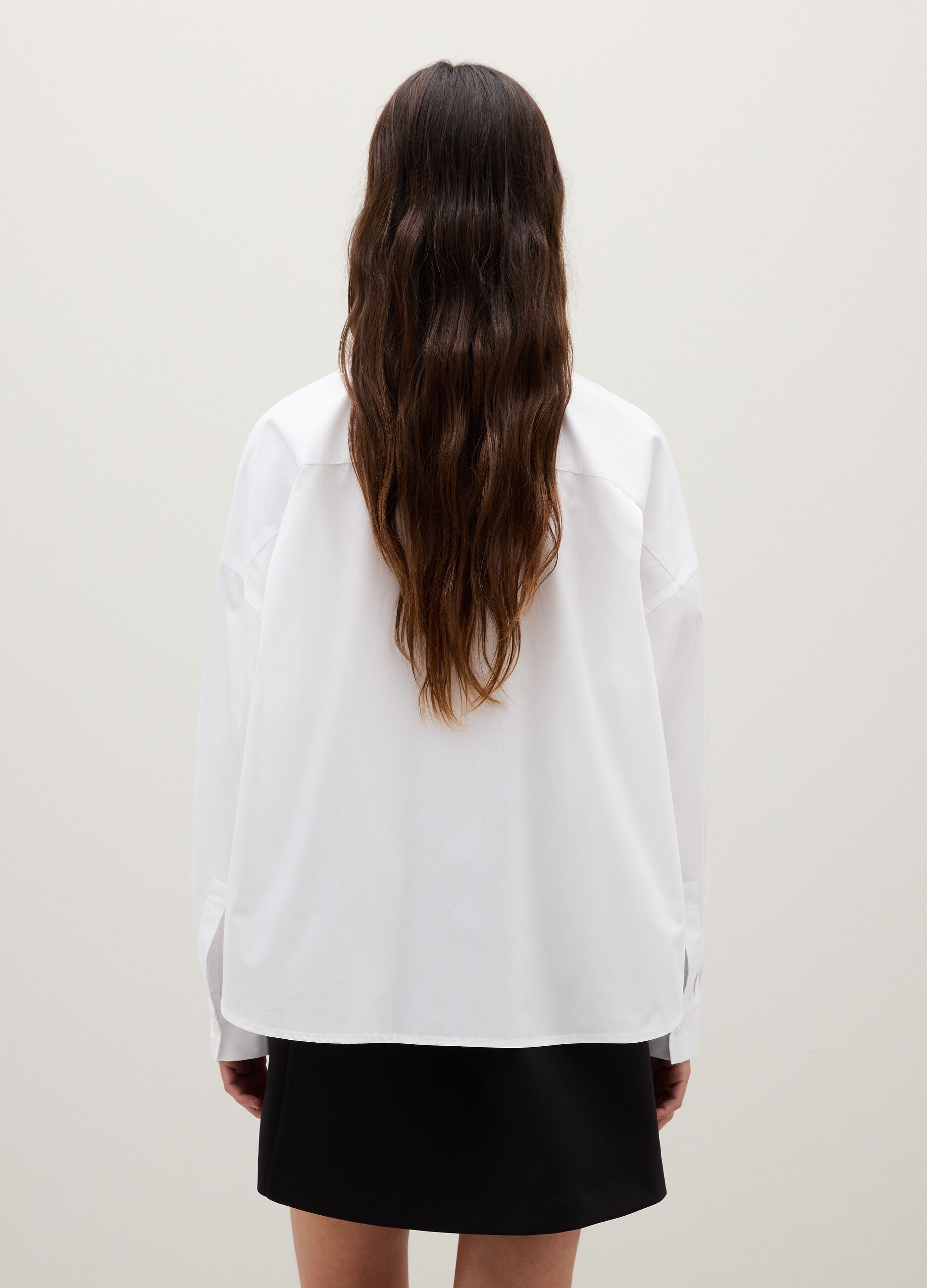 Oversized pure cotton white shirt