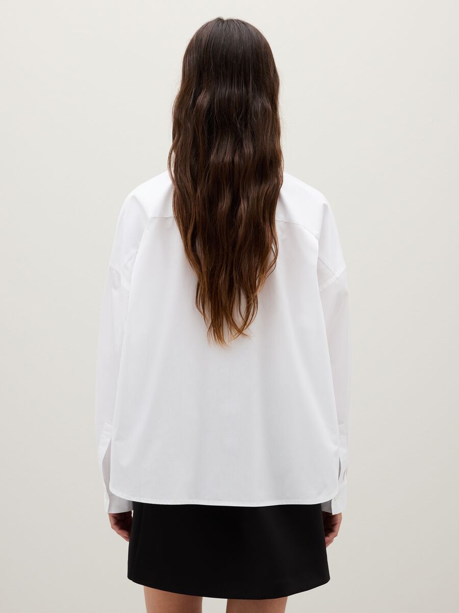 Oversized pure cotton white shirt_3