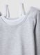 T-shirt grigia in cotone elasticizzato con spalline slim fit_1