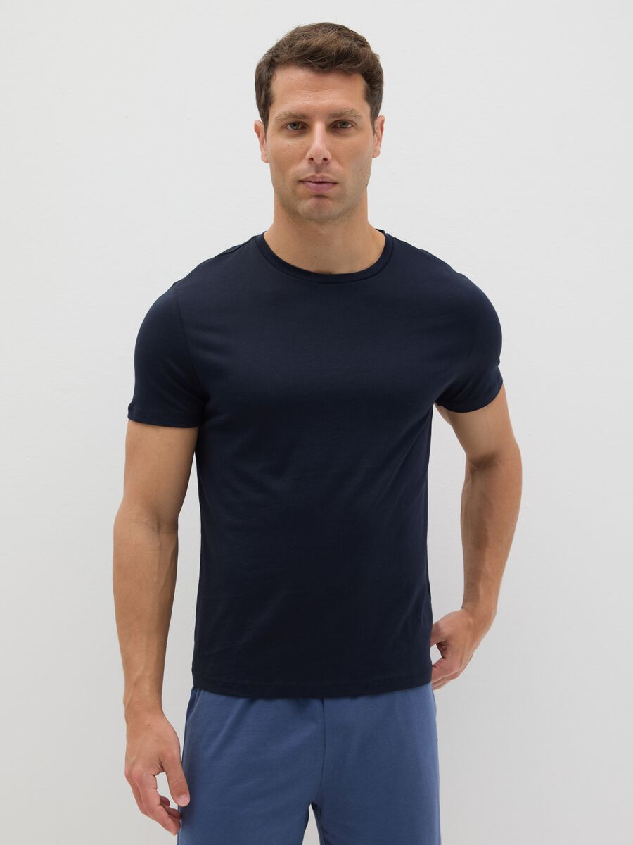 Short cotton pyjamas with round neck_1