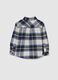 Multicoloured child's shirt in pure cotton regular fit with checks_1