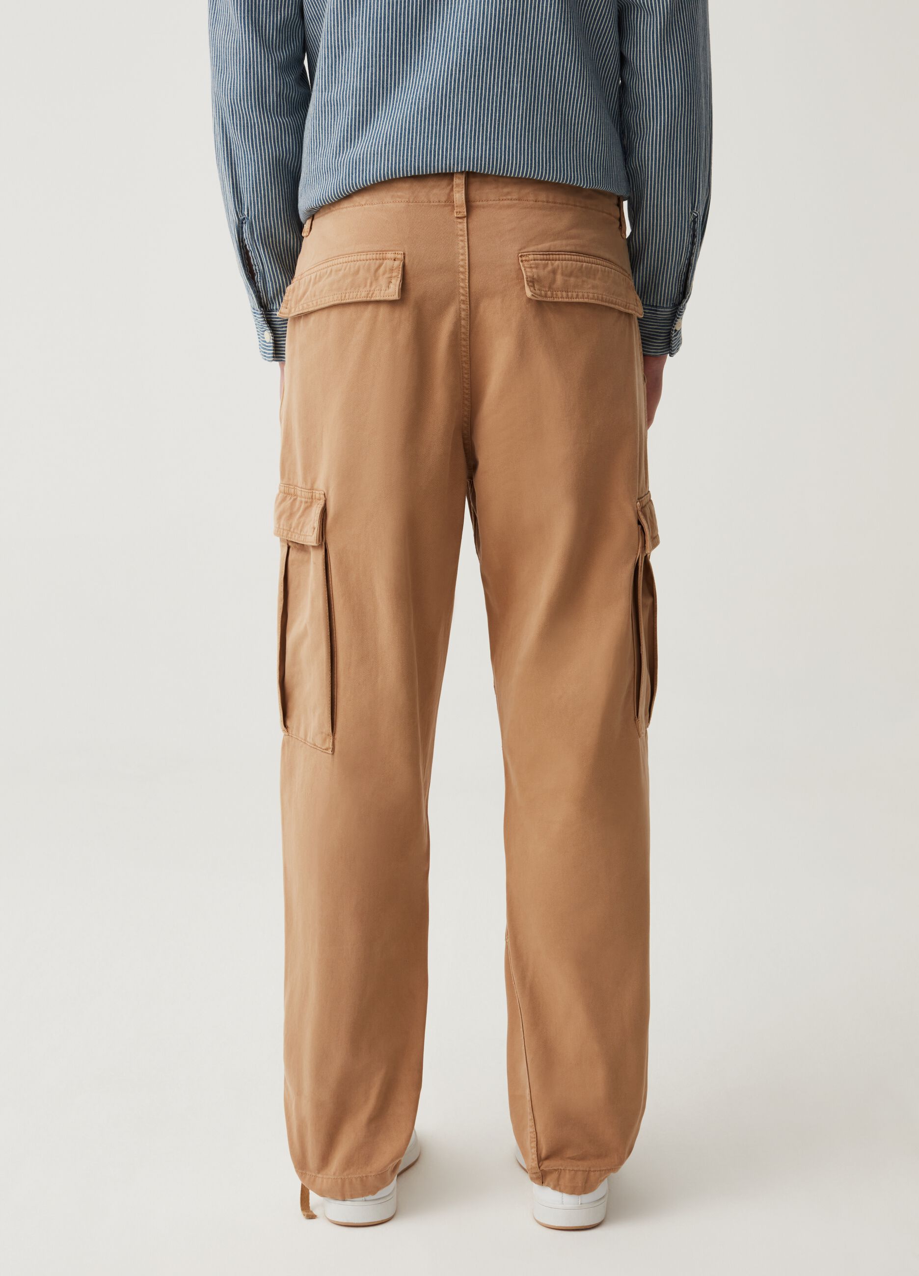 Pantaloni cargo in cotone stretch Grand&Hills_2