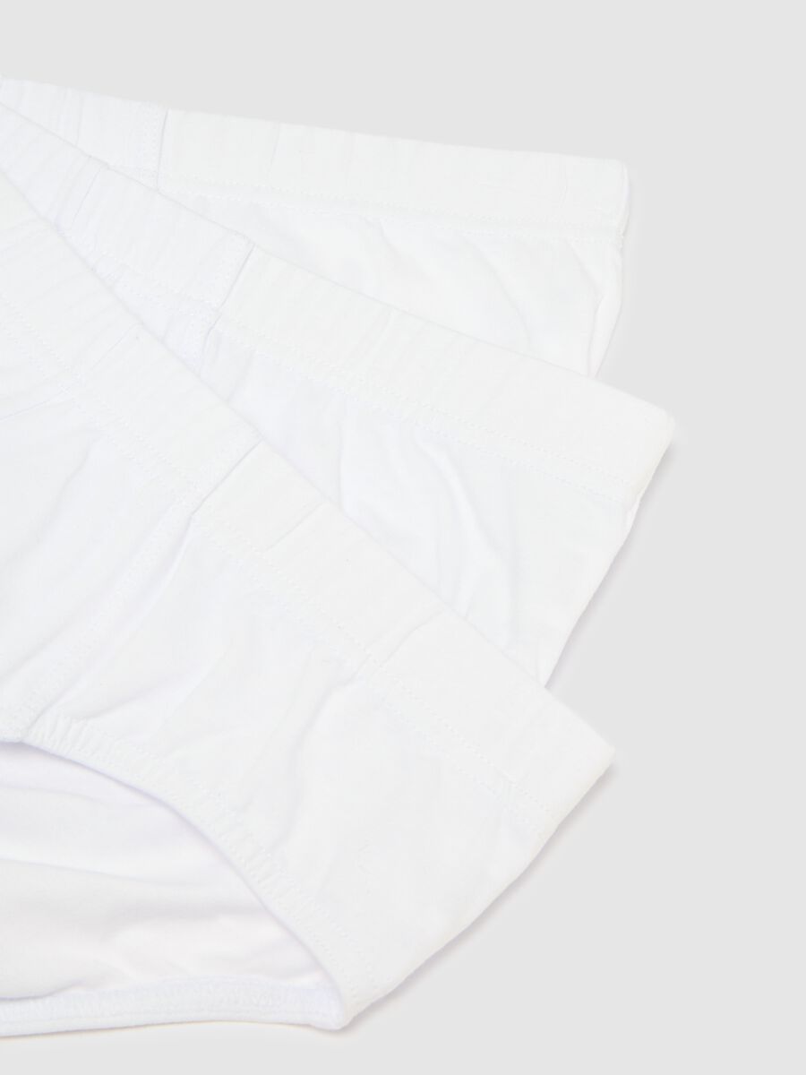 White Cotton Regular Fit Briefs_5