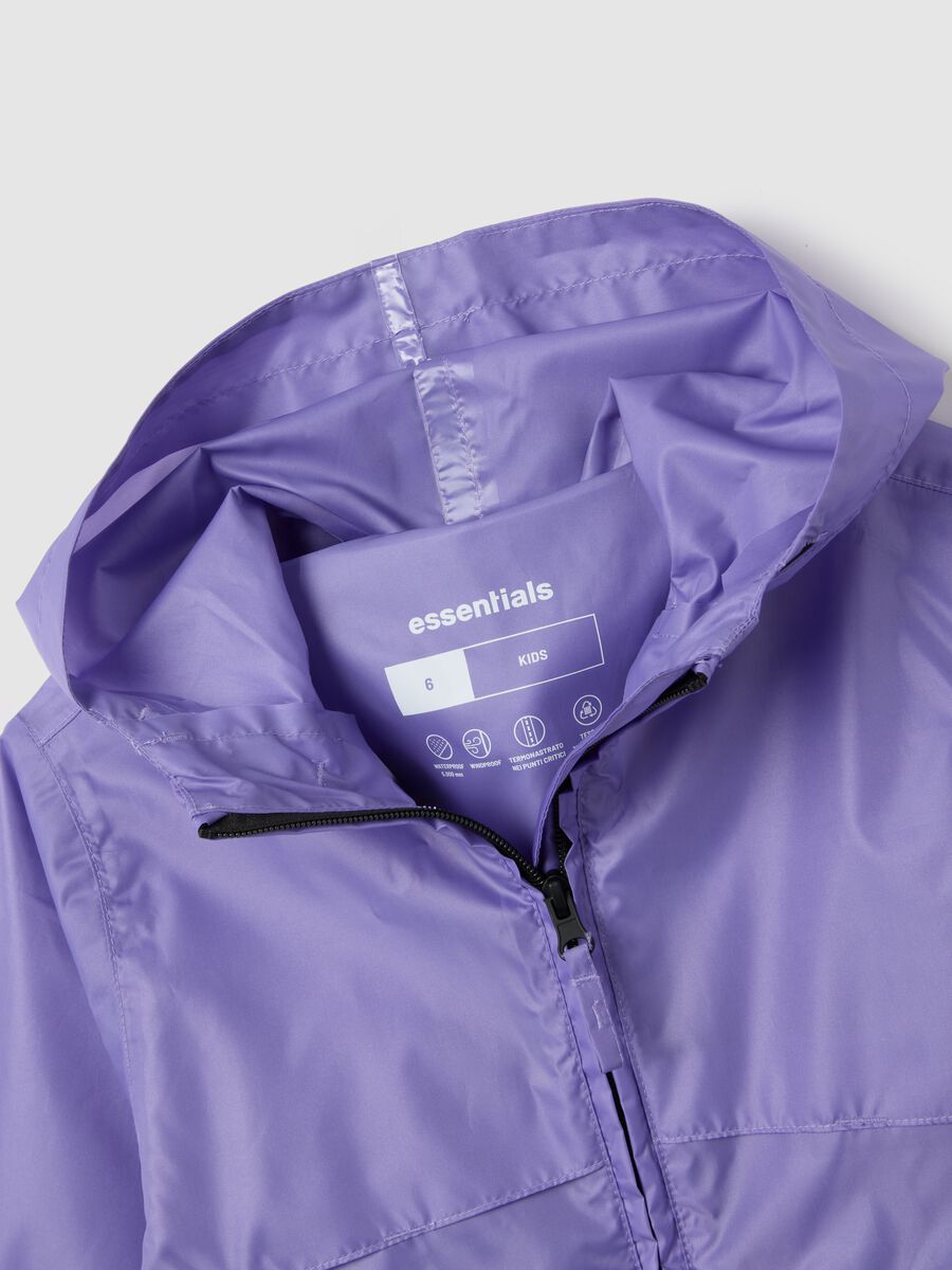 Girls' purple hooded jacket_6