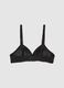 Girls' black stretch cotton bra_1