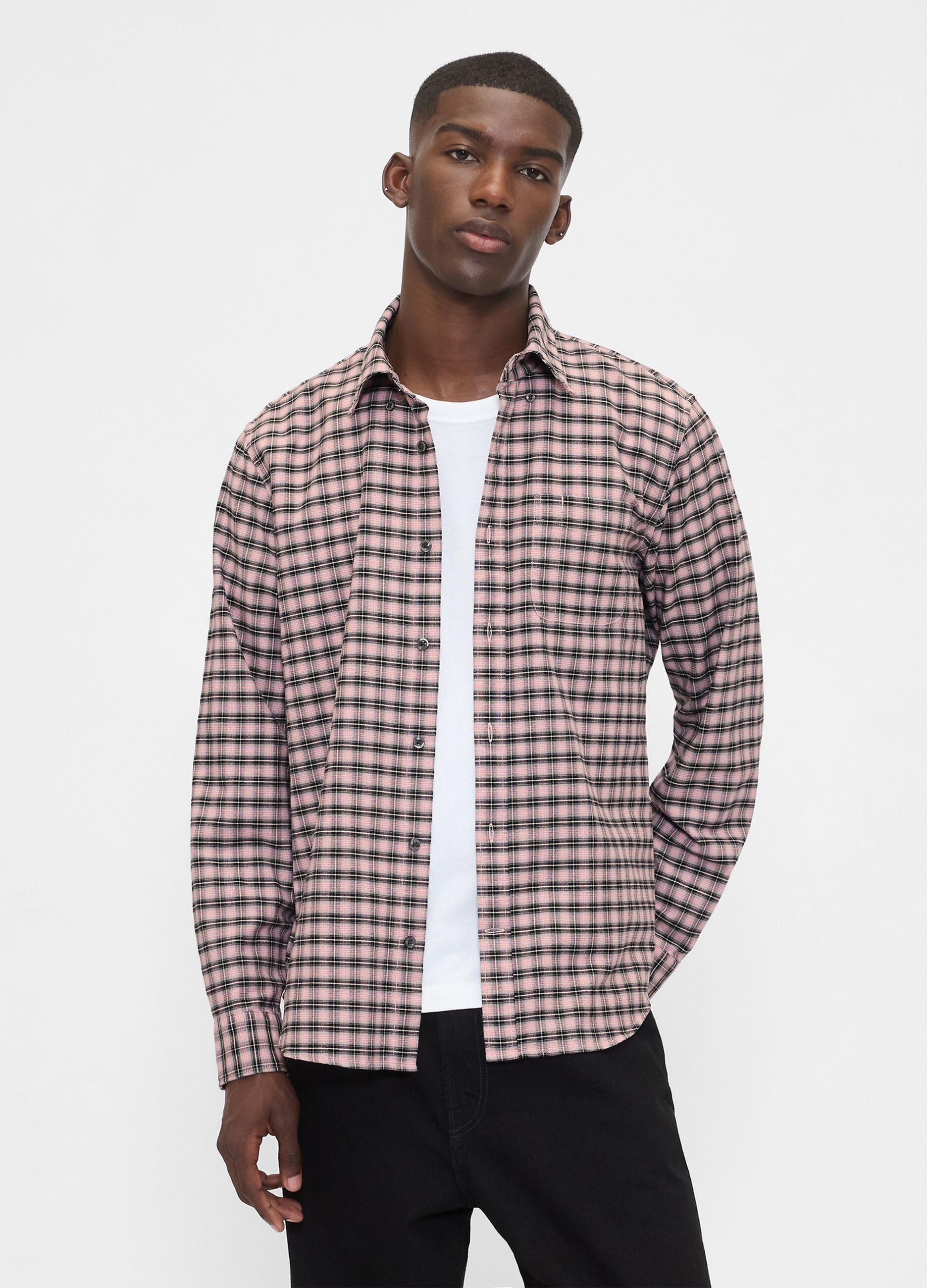 Camicia a quadri elasticizzata