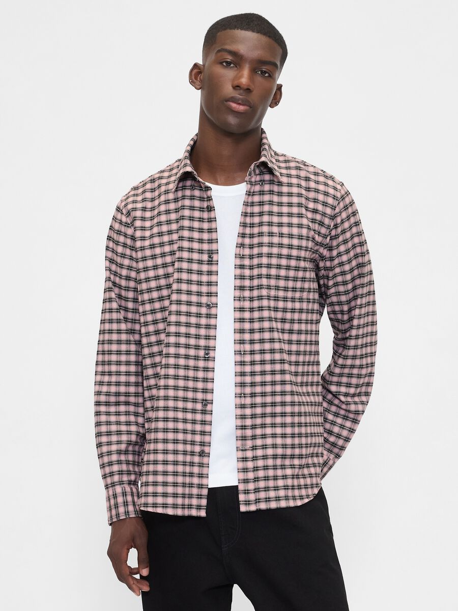 Stretch Pink Checked Shirt_0