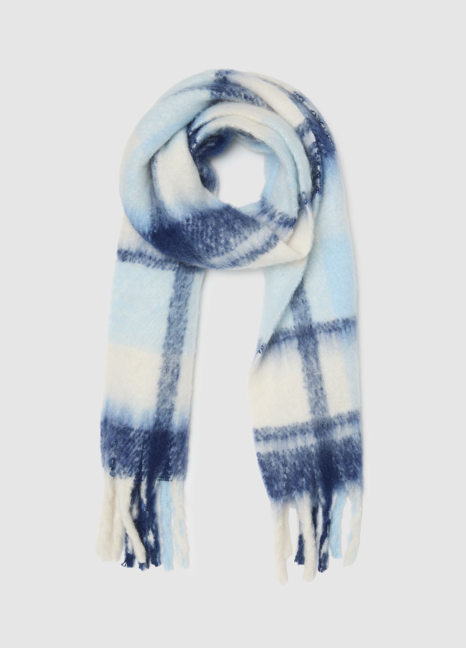 Multicoloured fringe girl scarf
