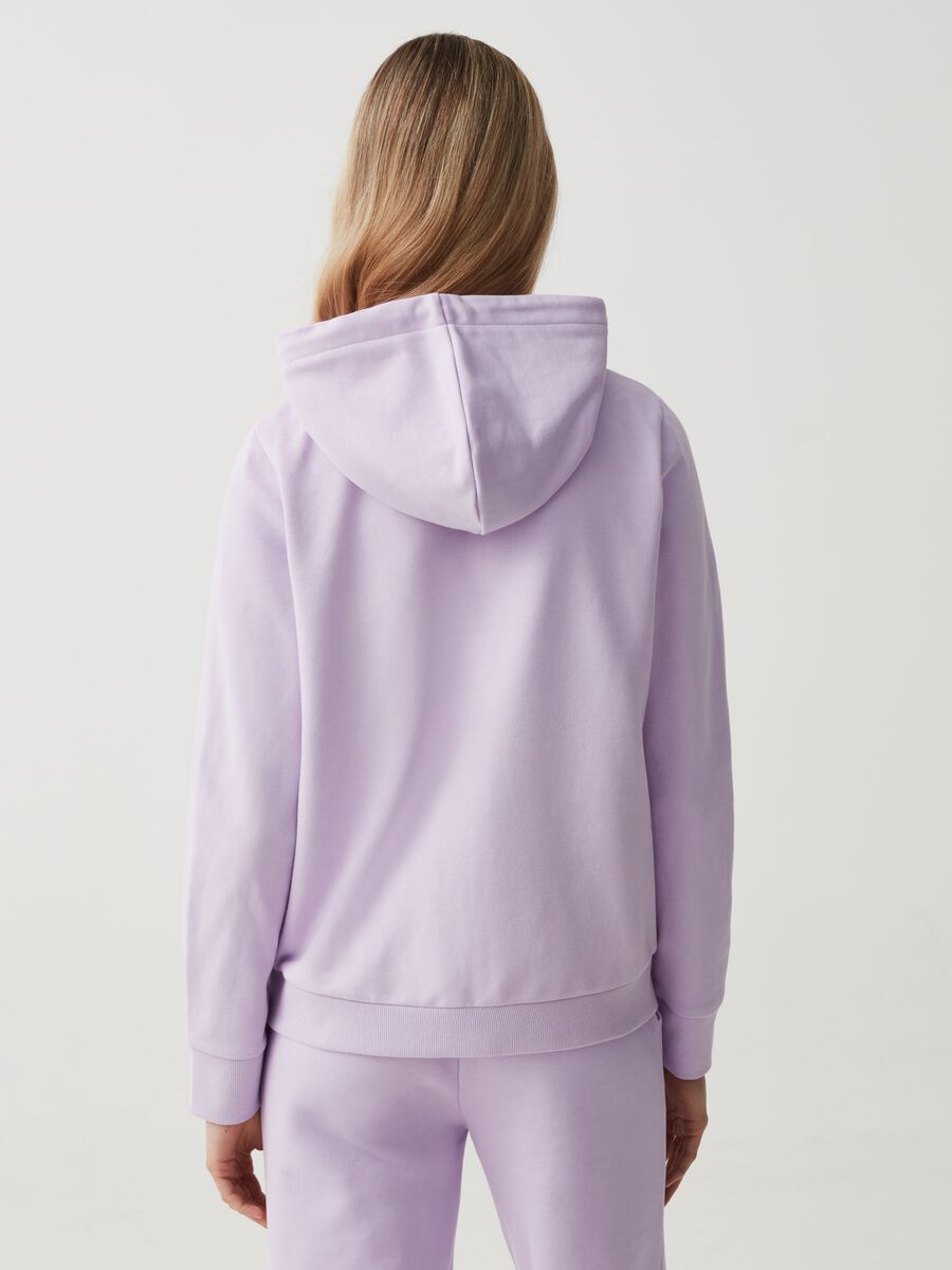 Essential full-zip sweatshirt in fleece with hood_2