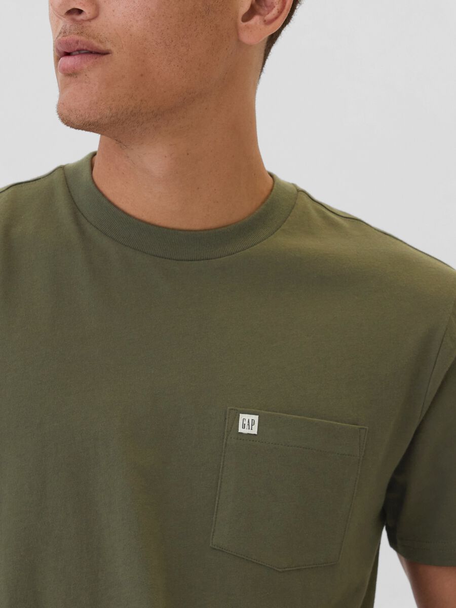 T-shirt in cotone con tasca_3
